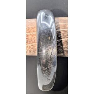 Vintage Signed Amedeo NYC Shimmering Lucite Black/gray Bangle Bracelet